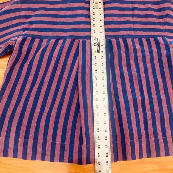 Madewell Cropped Linen Resort Shirt Never Worn Size L Short Sleeve - Picture 10 of 10